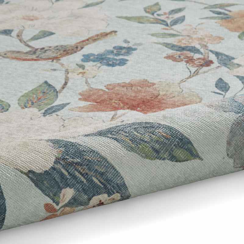 Pipa Floral Washable Runner Rugs by Catherine Lansfield in Blue