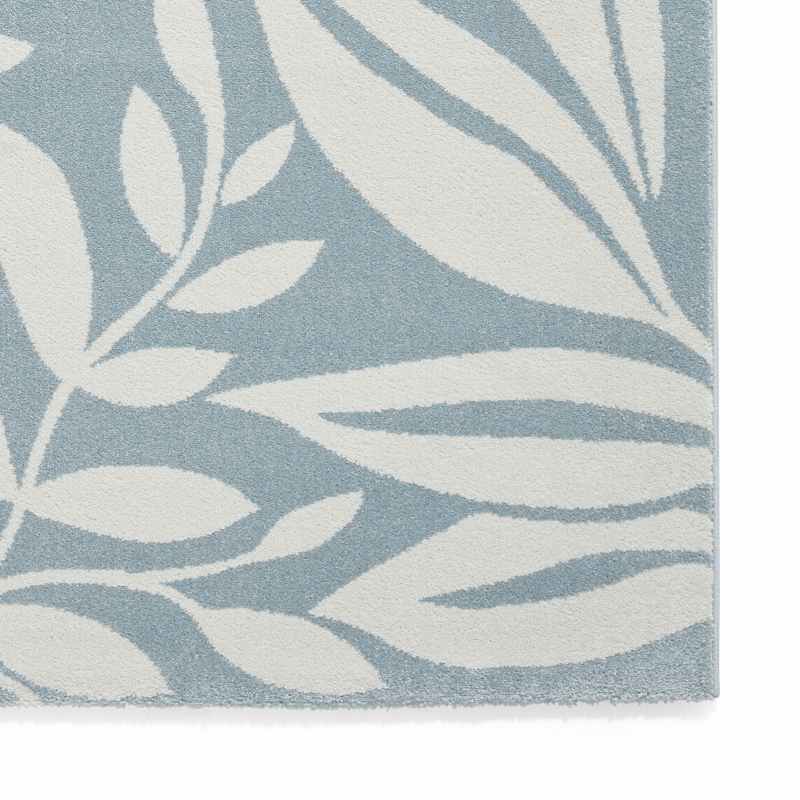 Sorral Leaves Modern Rugs by Catherine Lansfield in Blue