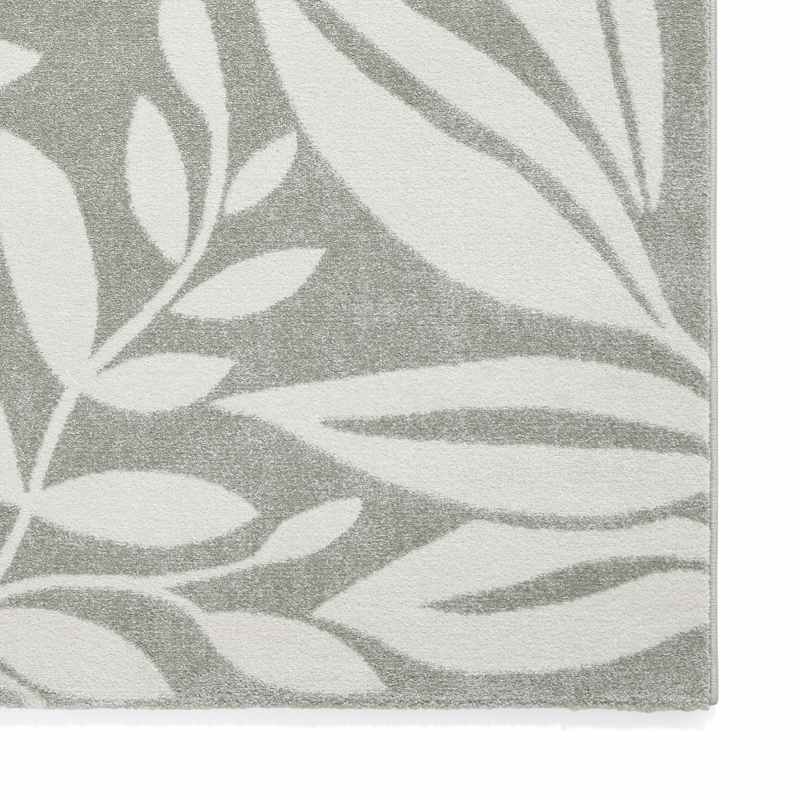 Sorral Leaves Modern Rugs by Catherine Lansfield in Sage Green