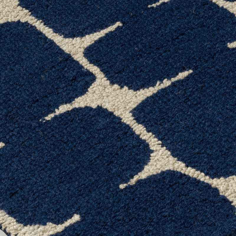 Little Lohko Geometric Rugs 124208 by Scion in Indigo Blue