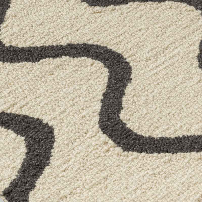 Ribbon Abstract Rugs 124305 by Scion in Charcoal Grey