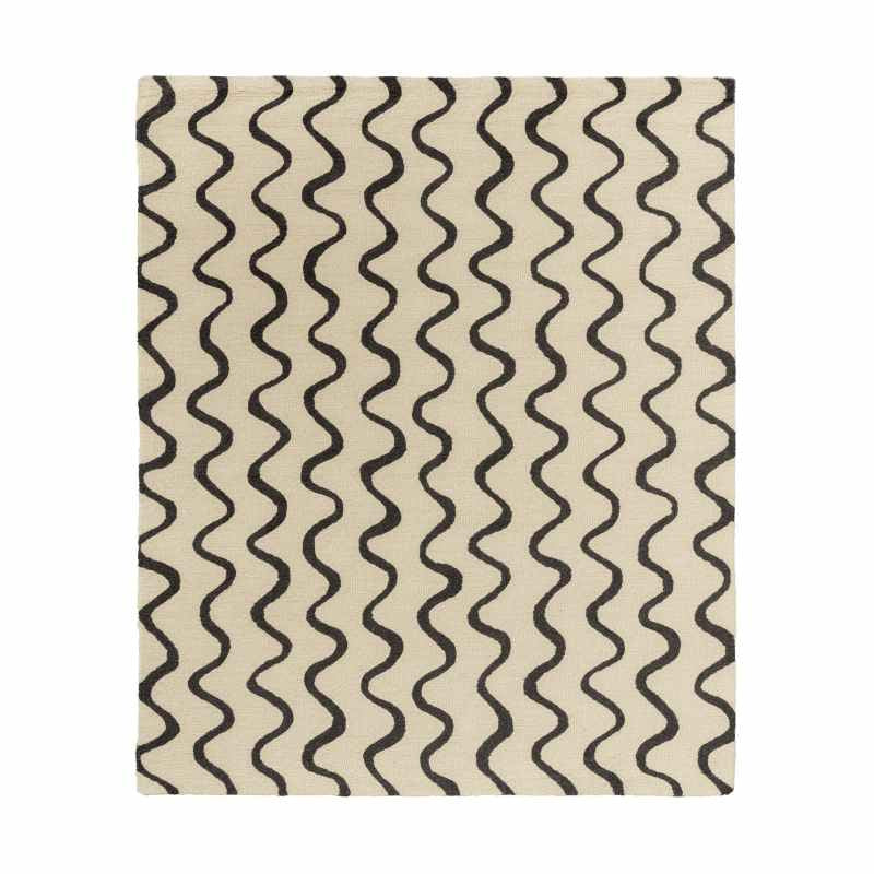 Ribbon Abstract Rugs 124305 by Scion in Charcoal Grey