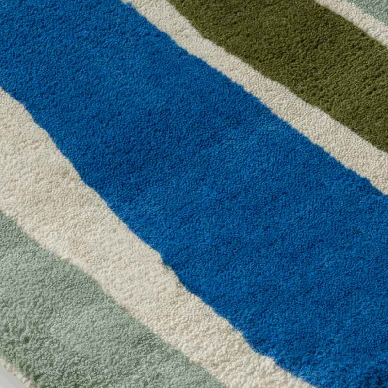 Saku Geometric Rugs 123417 by Scion in Olive Green
