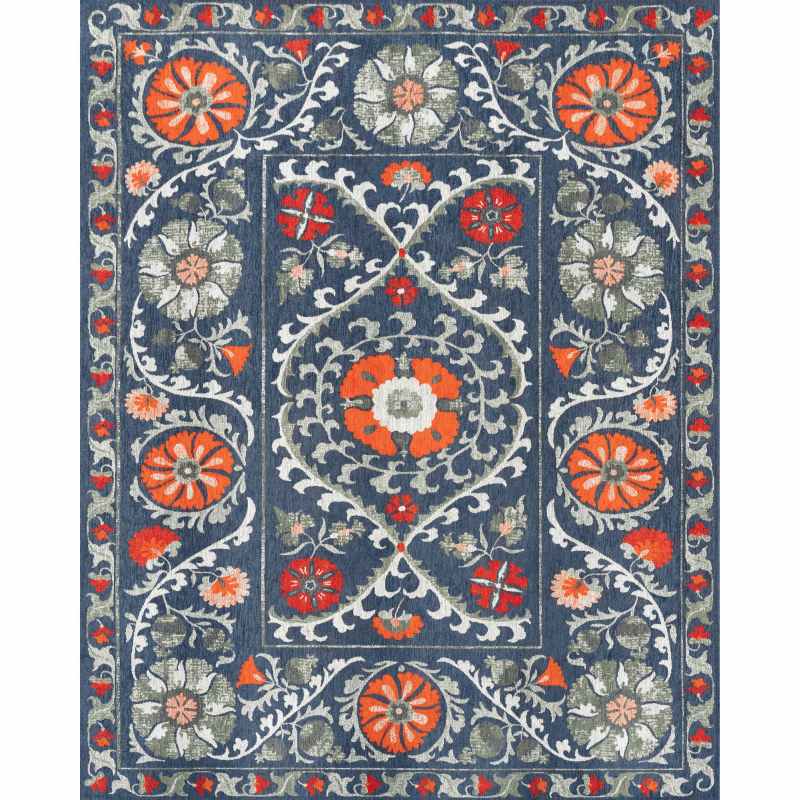 Louis De Poortere Antiquarian Suzani Rugs 9730 in Nordic