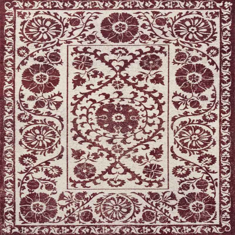 Louis De Poortere Antiquarian Suzani Rugs 9734 in Zephyr