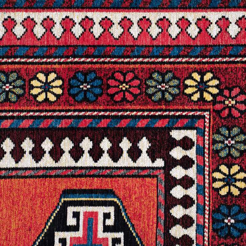 Louis De Poortere Antiquarian Antalia Rugs 9844 in Red Mix