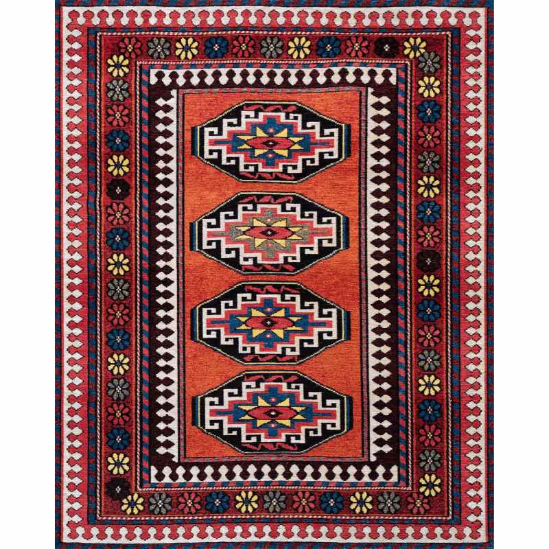 Louis De Poortere Antiquarian Antalia Rugs 9844 in Red Mix