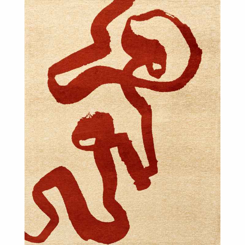 Louis De Poortere Craft Ribbon Rugs 9847 in Imperial Red