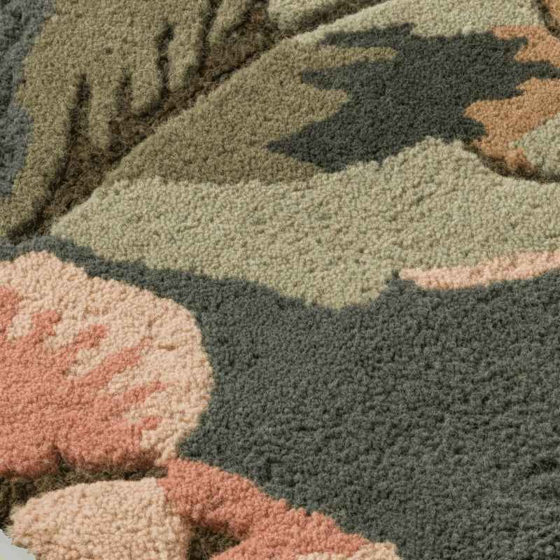 Aylworth Trail Wool Rugs 078603 by Laura Ashley in Fern Green