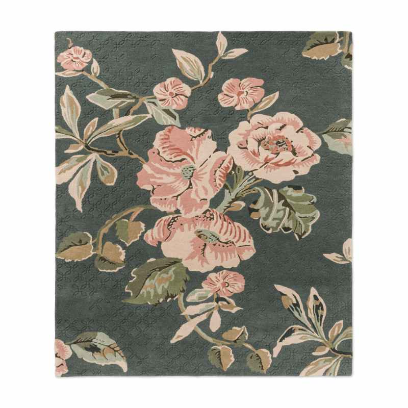 Aylworth Trail Wool Rugs 078603 by Laura Ashley in Fern Green