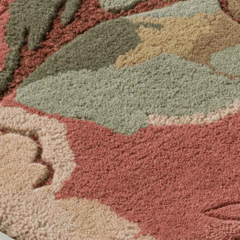 Aylworth Trail Wool Rugs 078607 by Laura Ashley in Terracotta Orange