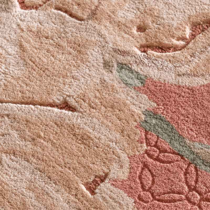 Aylworth Trail Wool Rugs 078607 by Laura Ashley in Terracotta Orange