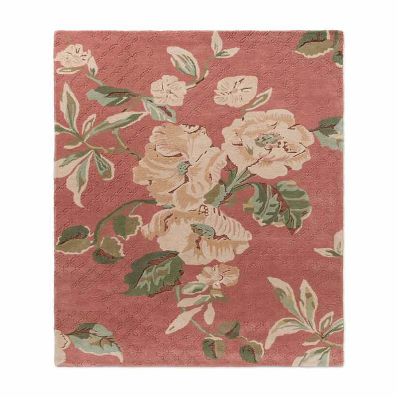 Aylworth Trail Wool Rugs 078607 by Laura Ashley in Terracotta Orange