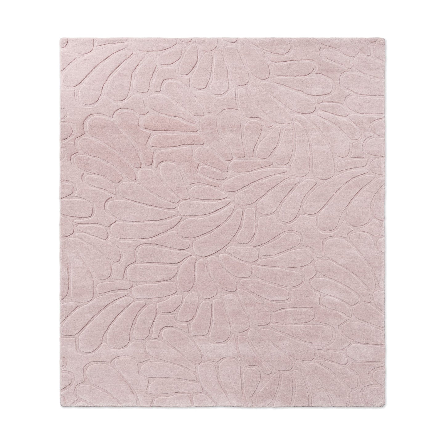 Coleby Petals Wool Rugs 078802 by Laura Ashley in Chalk Pink