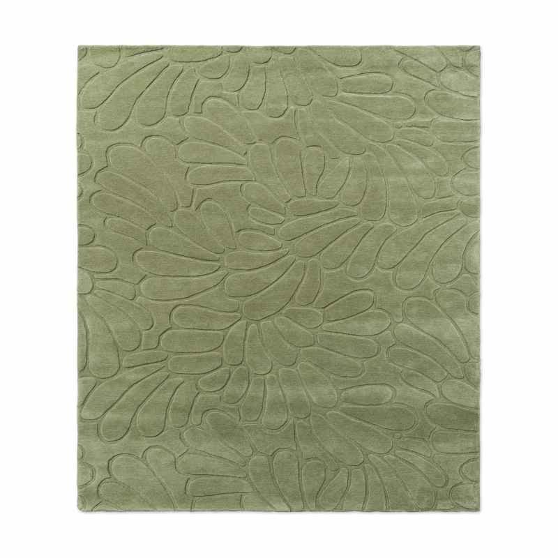 Coleby Petals Wool Rugs 078807 by Laura Ashley in Hedgerow Green