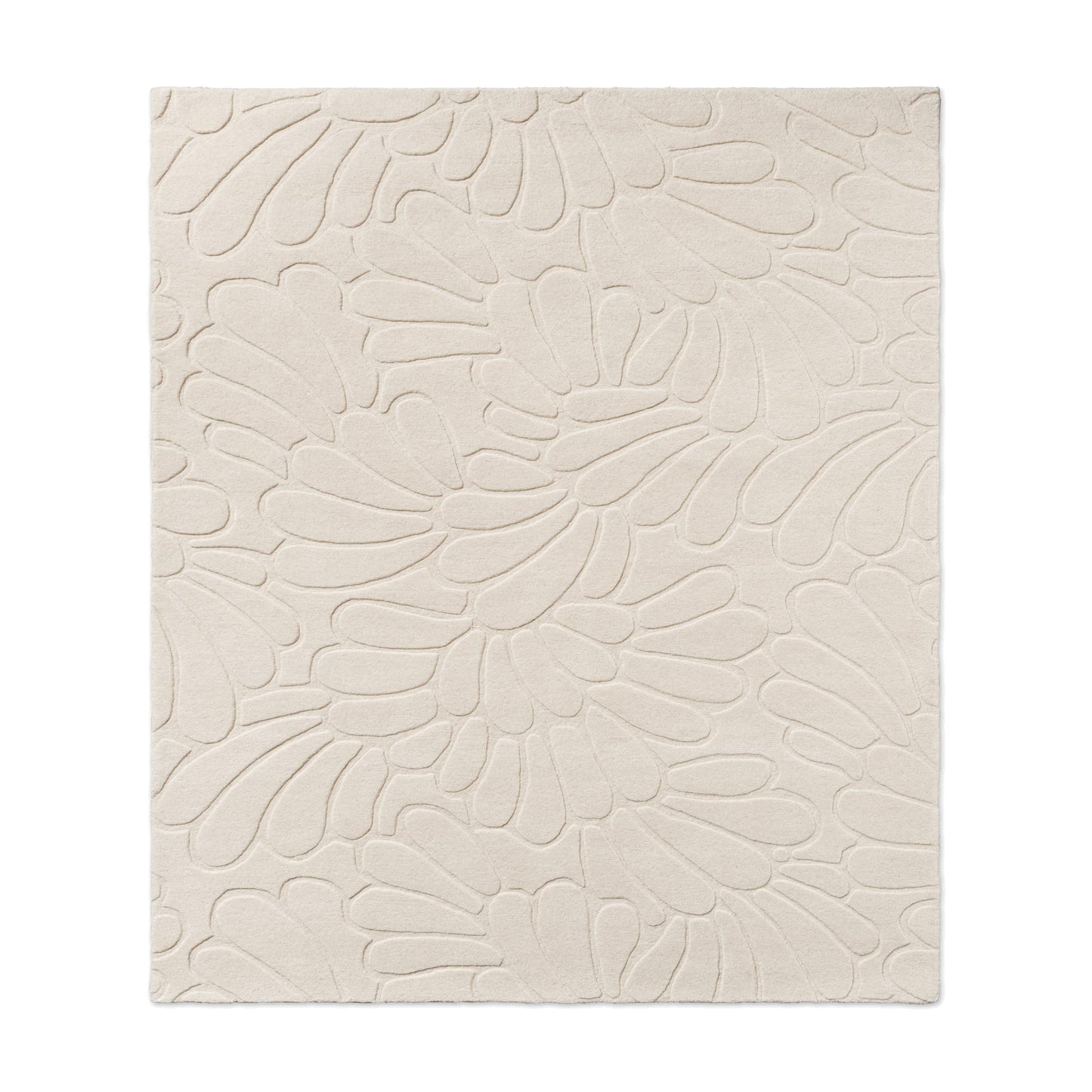 Coleby Petals Wool Rugs 078809 by Laura Ashley in Ivory Cream
