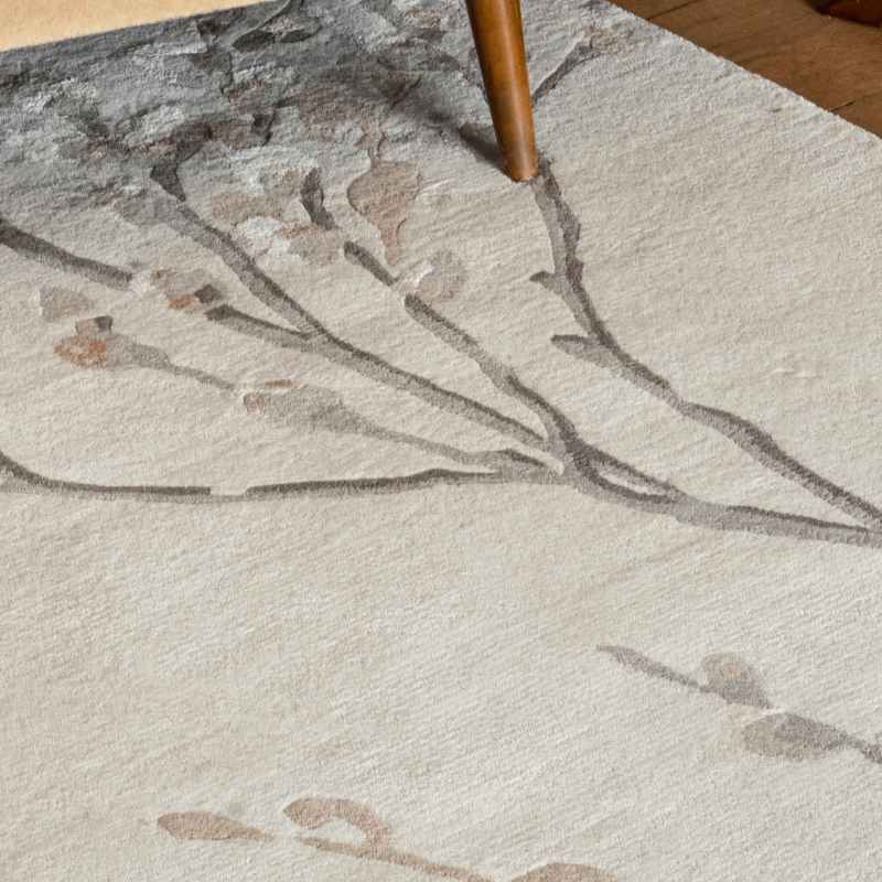 Pussy Willow Wool Rugs 079804 by Laura Ashley in Dove Grey