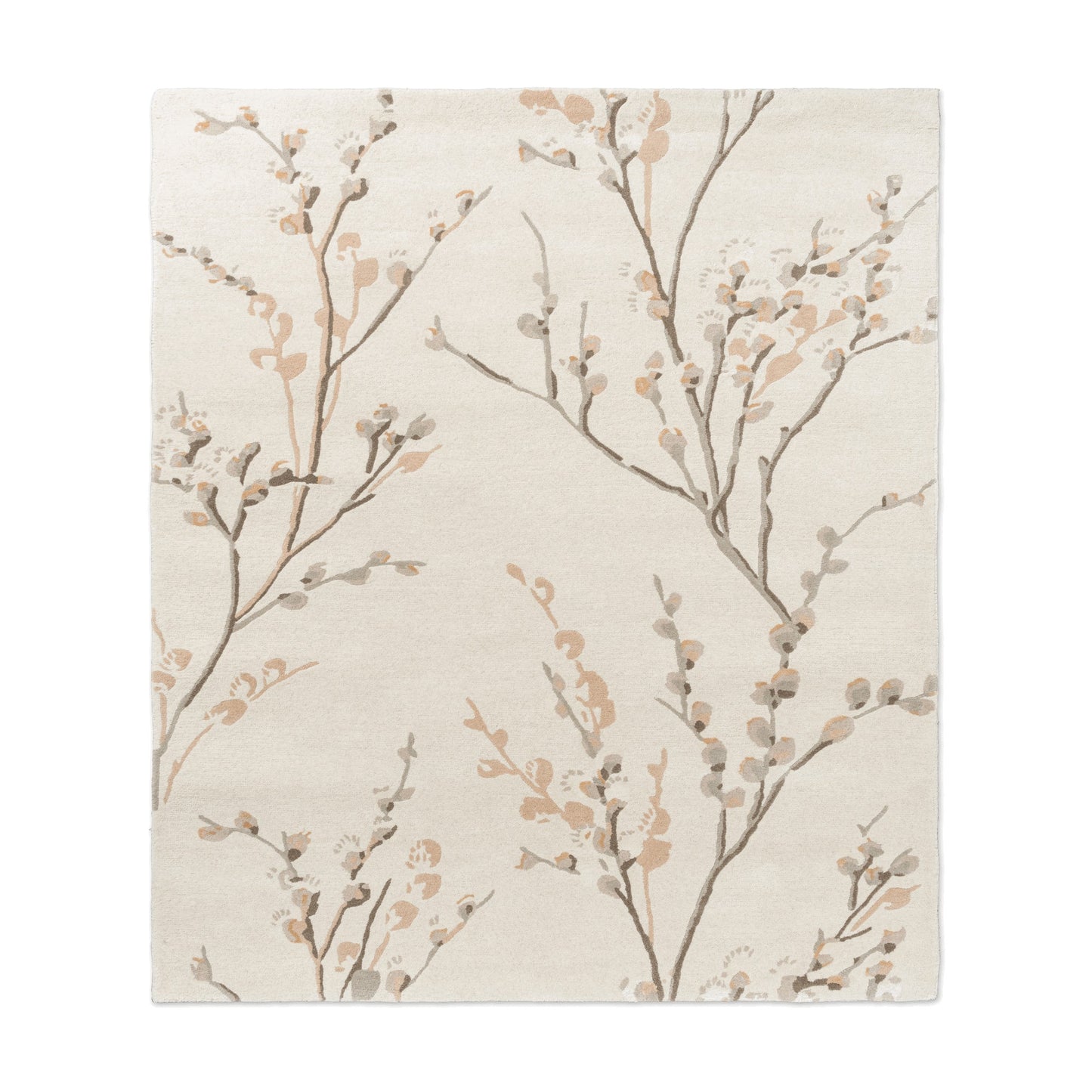 Pussy Willow Wool Rugs 079804 by Laura Ashley in Dove Grey
