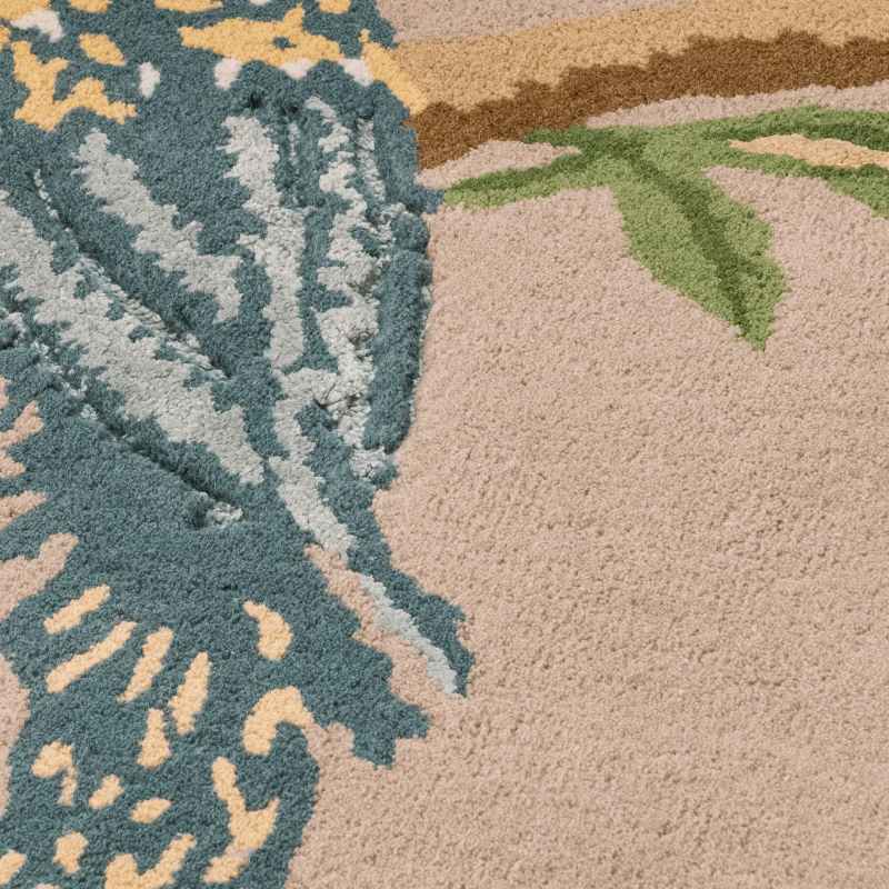 Summer Palace Wool Rugs 081201 by Laura Ashley in Truffle Seaspray