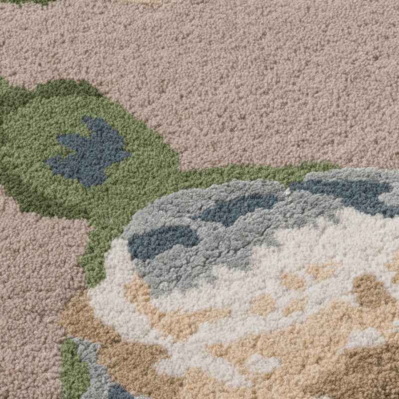 Summer Palace Wool Rugs 081201 by Laura Ashley in Truffle Seaspray