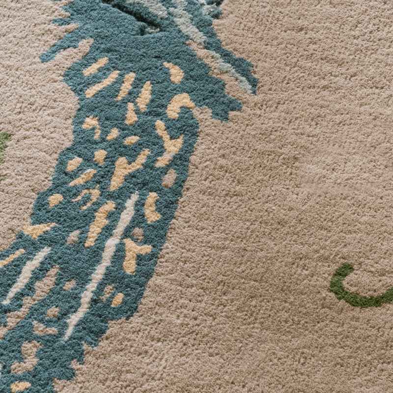 Summer Palace Wool Rugs 081201 by Laura Ashley in Truffle Seaspray