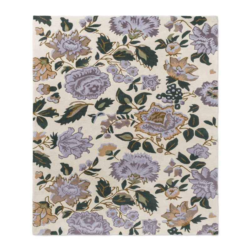 Wendling Floral Wool Rugs 083104 by Laura Ashley in Heather Purple