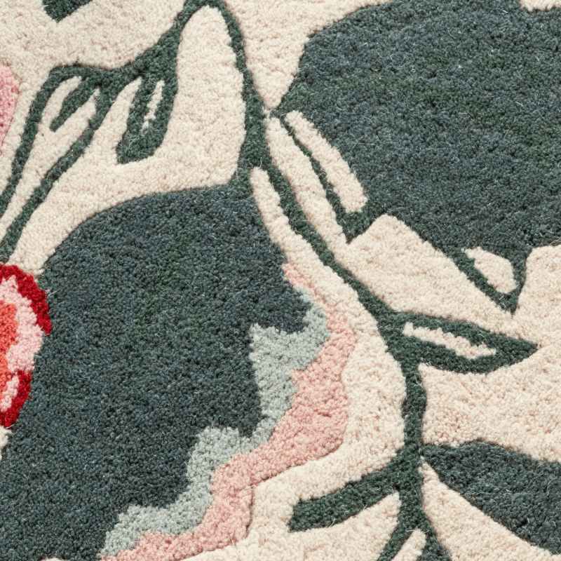 Wendling Floral Wool Rugs 083100 by Laura Ashley in Poppy Red