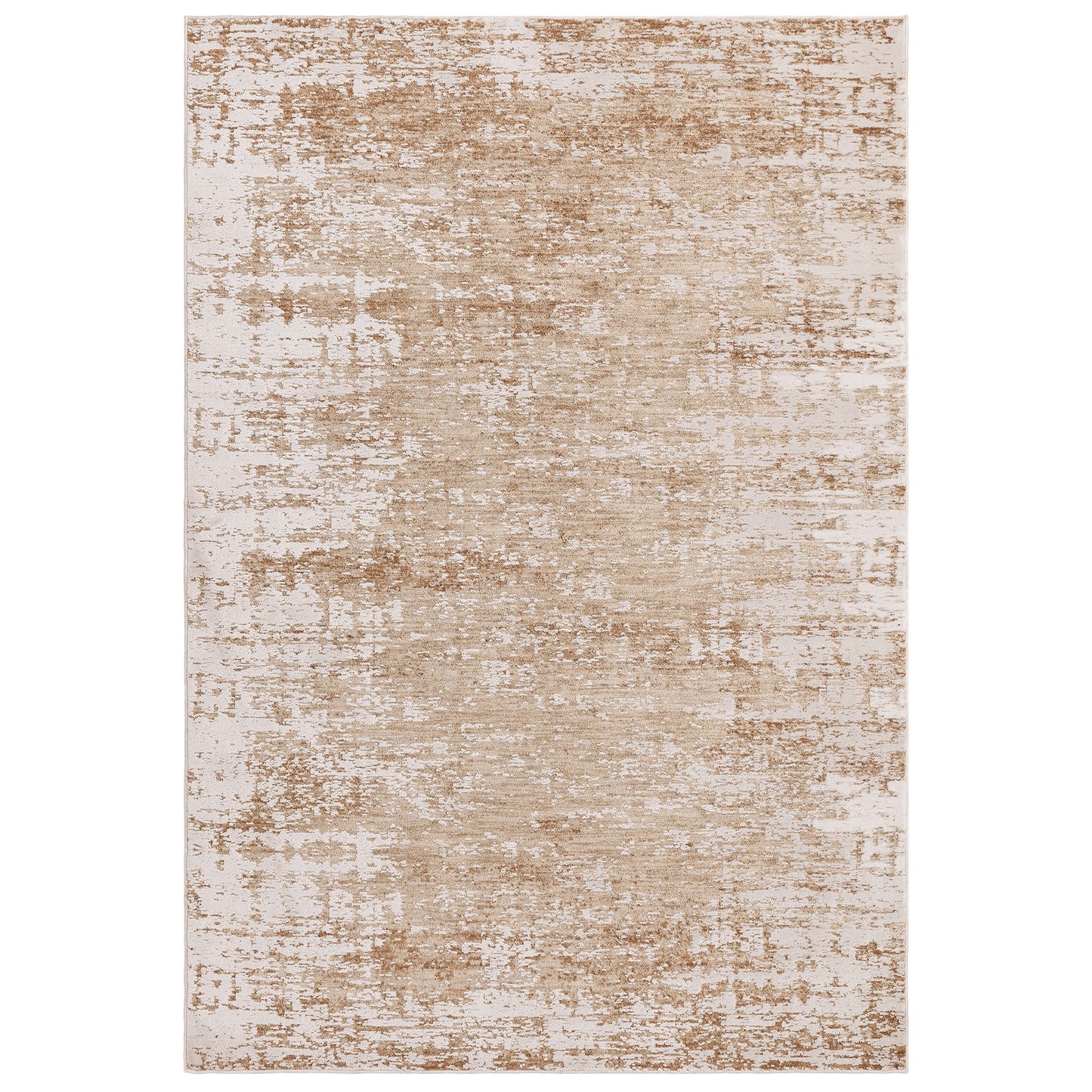 Anders AN03 Boho Abstract Shimmer Rugs in Natural Beige