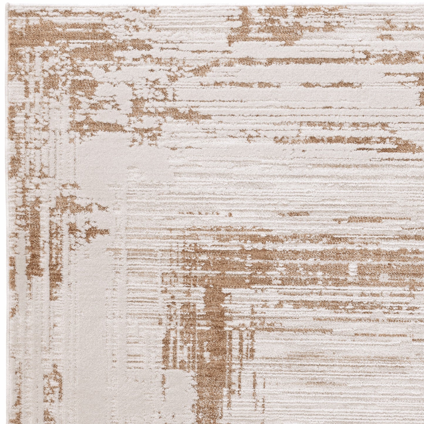 Anders AN05 Boho Geometric Shimmer Rugs in Beige Natural
