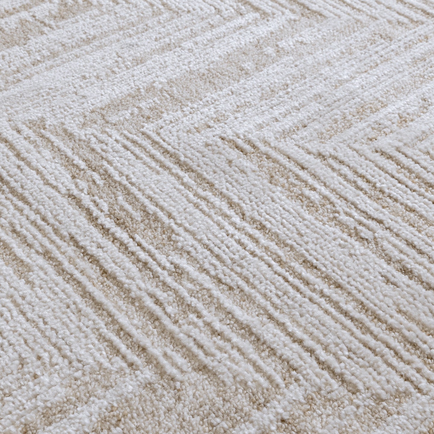 Anders Chevron AN12 Boho Shimmer Rugs in Beige Natural