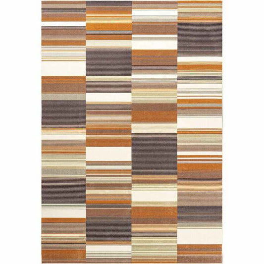 Paprika 97806 6111 Modern Geometric Striped Rugs in Brown