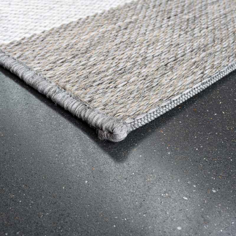 Brighton Geometric Flatweave Indoor Outdoor Rugs 98064 3073 in Grey