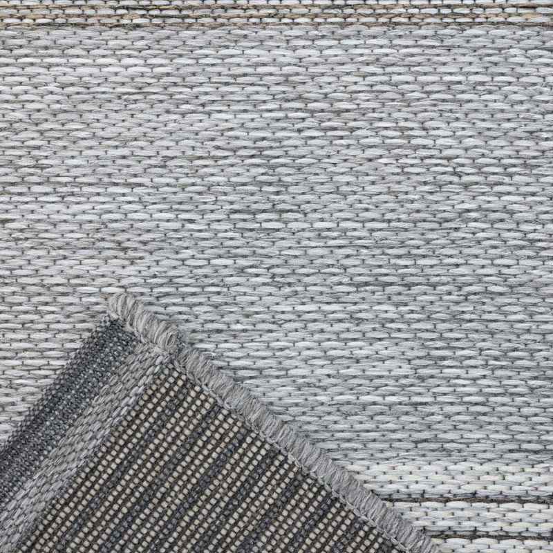 Brighton Geometric Flatweave Indoor Outdoor Rugs 98064 3073 in Grey