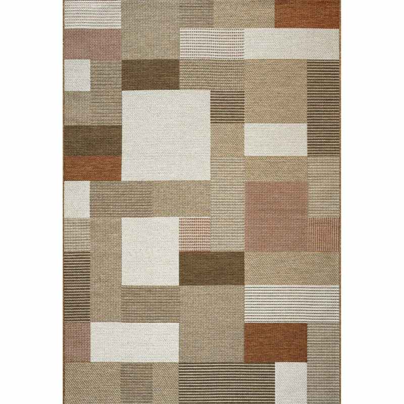 Brighton Geometric Flatweave Indoor Outdoor Rugs 98064 8032 in Orange