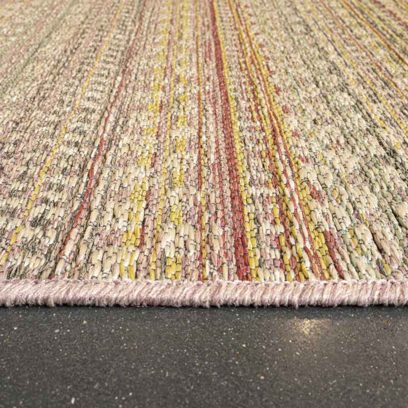 Brighton 98570 9008 Indoor Outdoor Flatweave Rugs in Pink