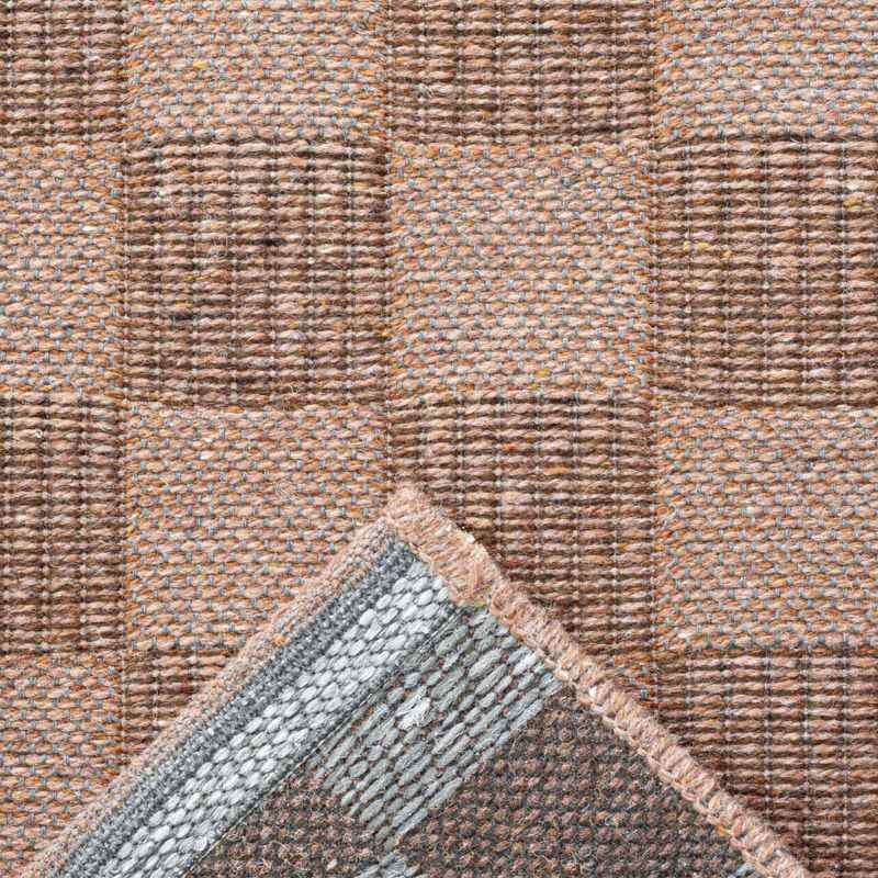 High Line Modern Wool Geometric Rugs 99041 8007 in Brown