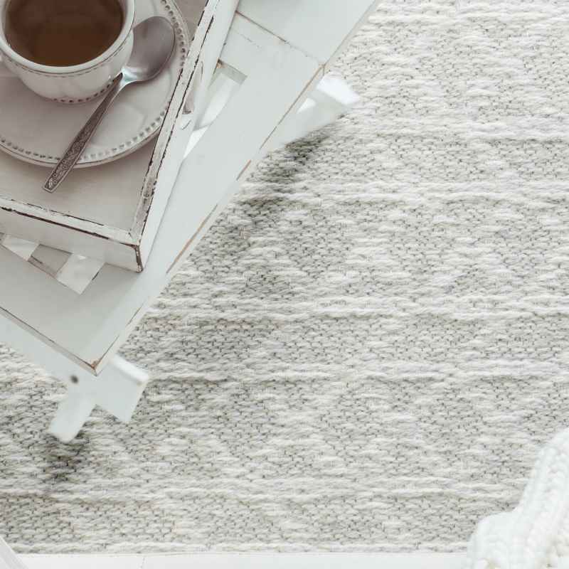 High Line Geometric Wool Rugs 99103 3024 in Light Grey