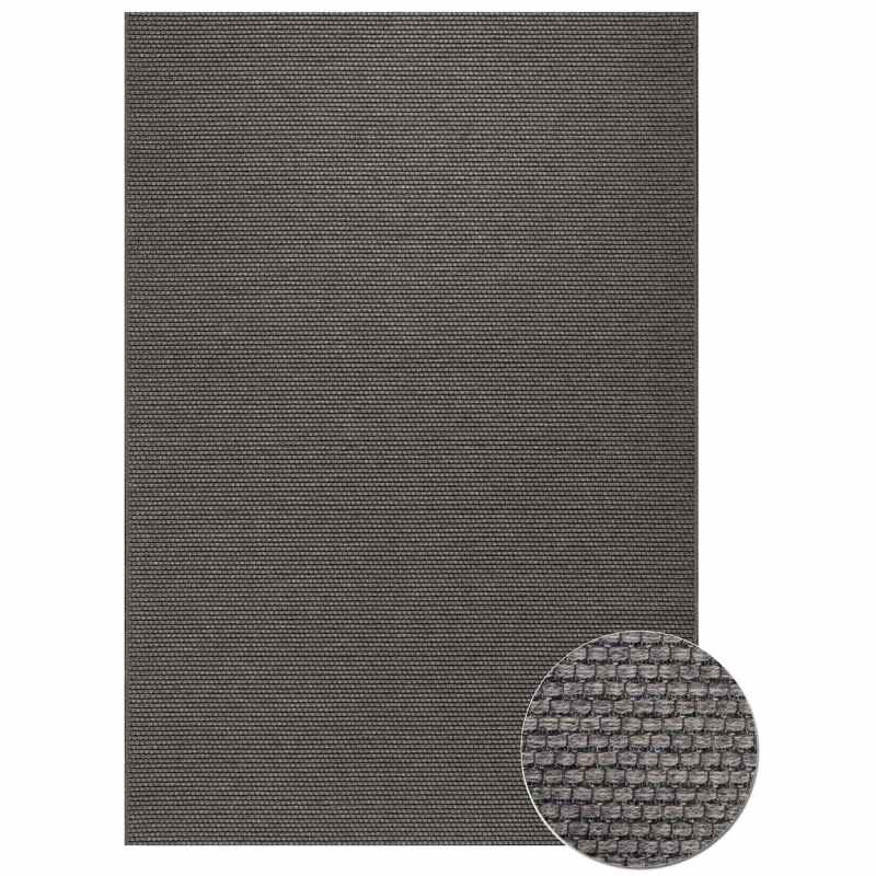 High Line Flatweave Modern Wool Rugs 99215 3004 in Dark Grey