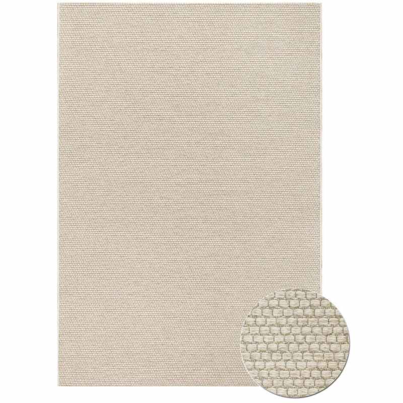 High Line Flatweave Modern Wool Rugs 99215 6001 in Ivory Grey