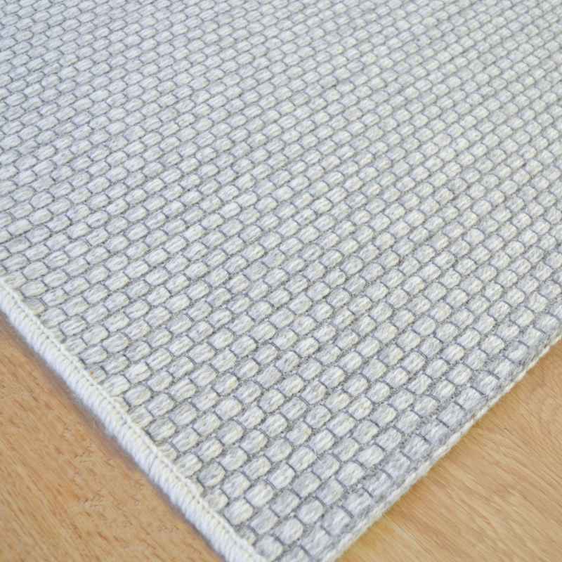 High Line Flatweave Modern Wool Rugs 99215 6001 in Ivory Grey