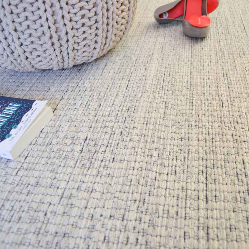 High Line Modern Wool Rugs 99633 6006 in Chalk White