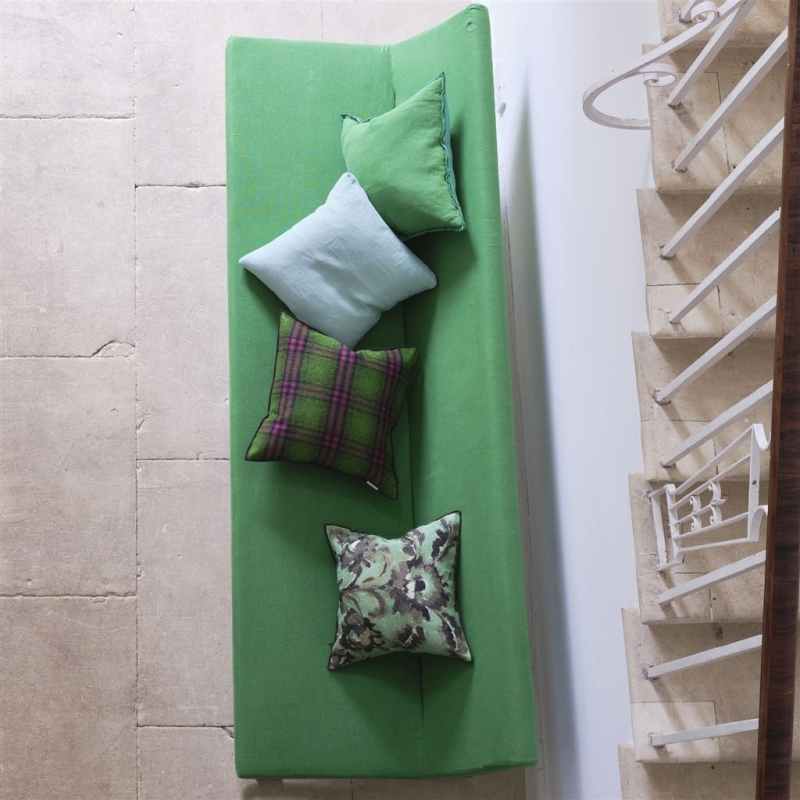 Abernethy Tartan Cushion by Designers Guild in Amethyst Multi