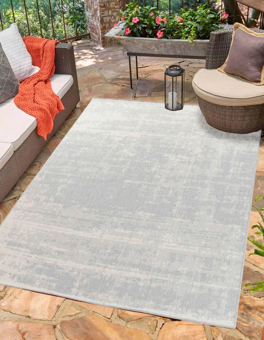 Sky Outdoor Abstract Silver Rug