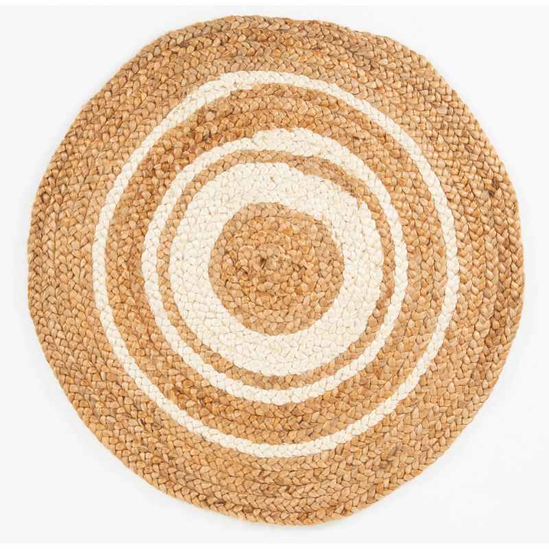 Altrincham Circular Round Jute Rugs in Naturelle