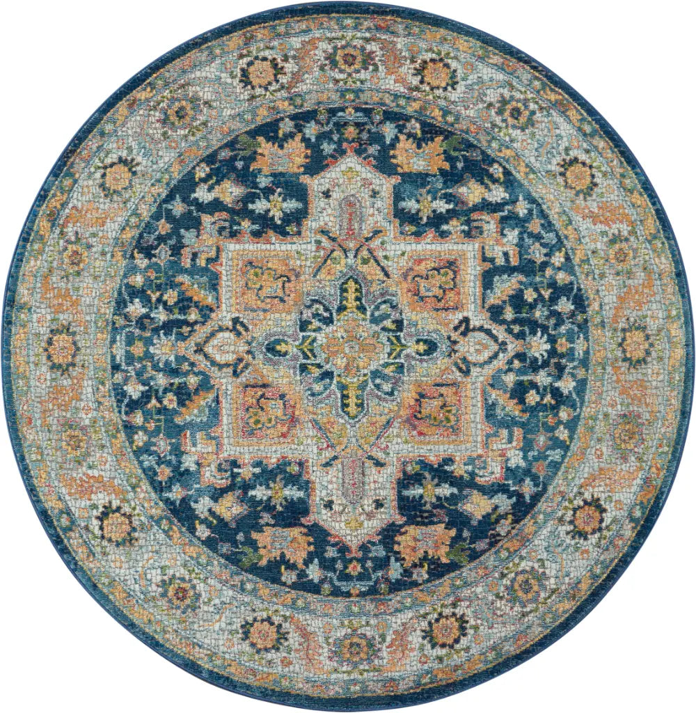 ANKARA GLOBAL ANR11 Blue Multi Rug RS