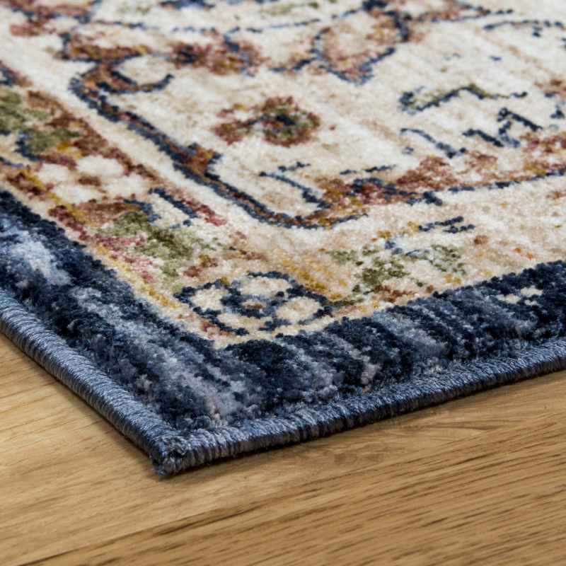 Alhambra Traditional Rugs 6549A in Light and Dark Blue