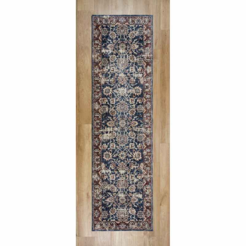 Alhambra Traditional 6549A Runner Rugs in Dark Blue