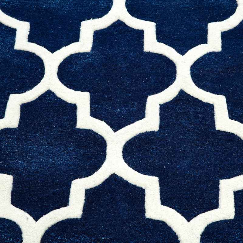 Arabesque Modern Wool Rugs in Blue