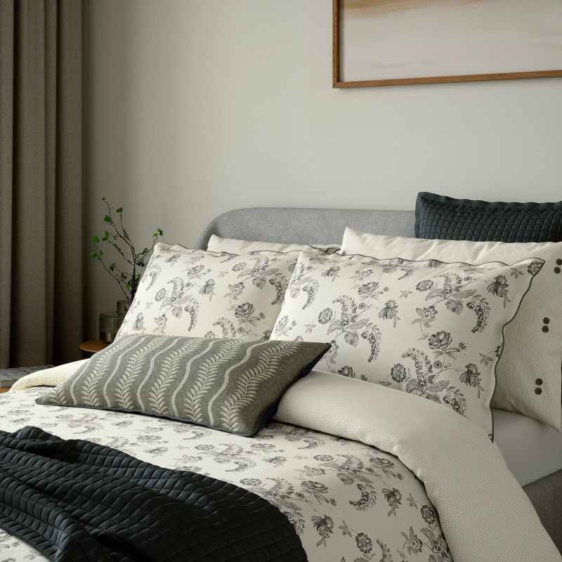 Ariane Bedding by Bedeck of Belfast in Charcoal Linen