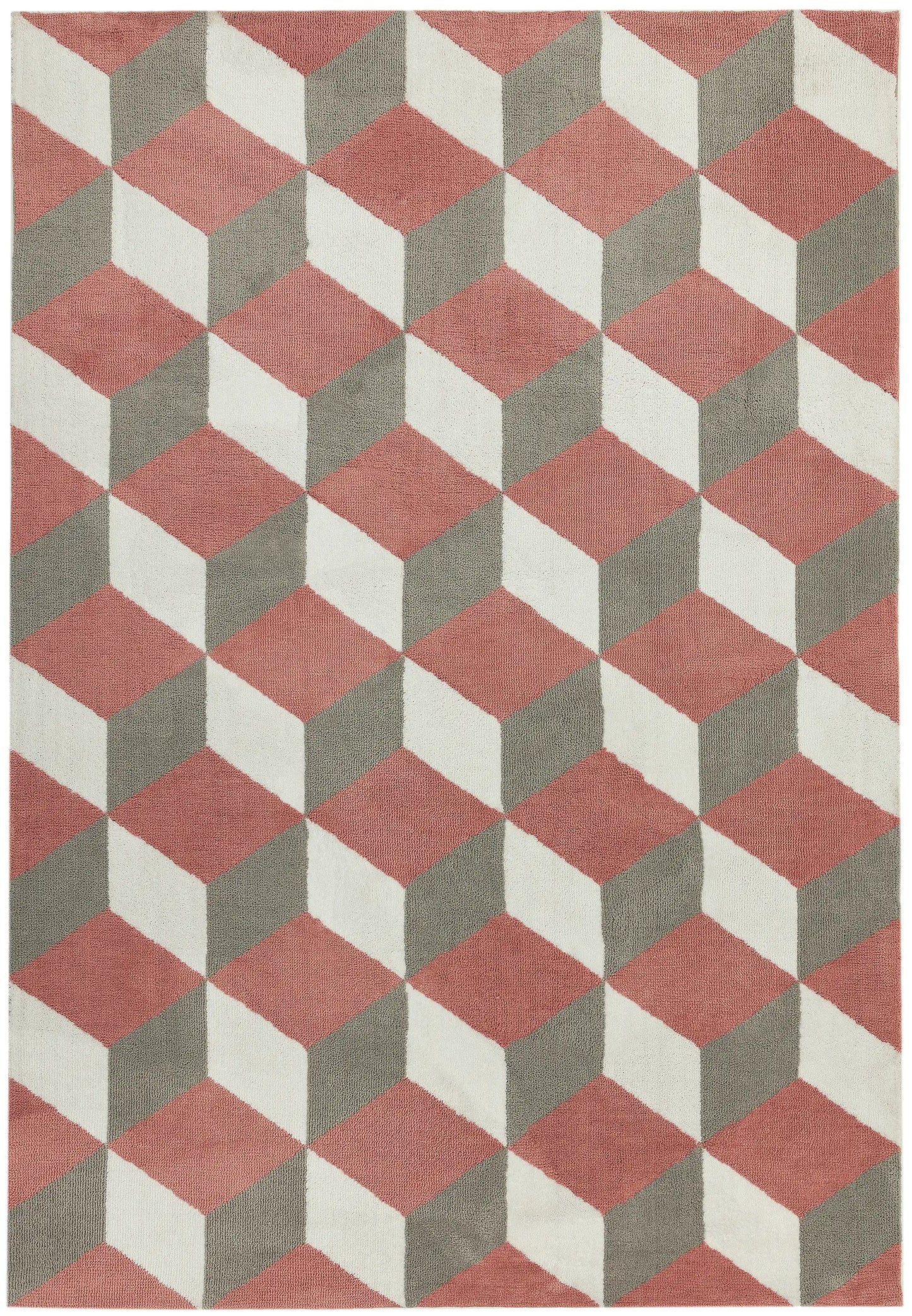 Asiatic arlo ar10 pink block Pink Geometric Rug.